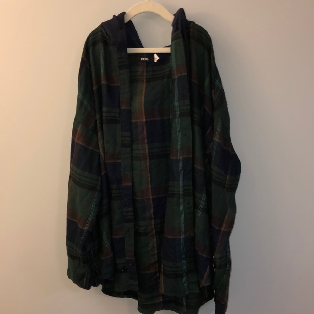 hooded flannel